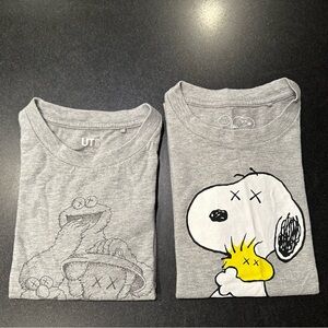 Kids UNIQLO x KAWS x Sesame Street/Peanuts (Snoopy) Lot Sz 5-6 PreOwned